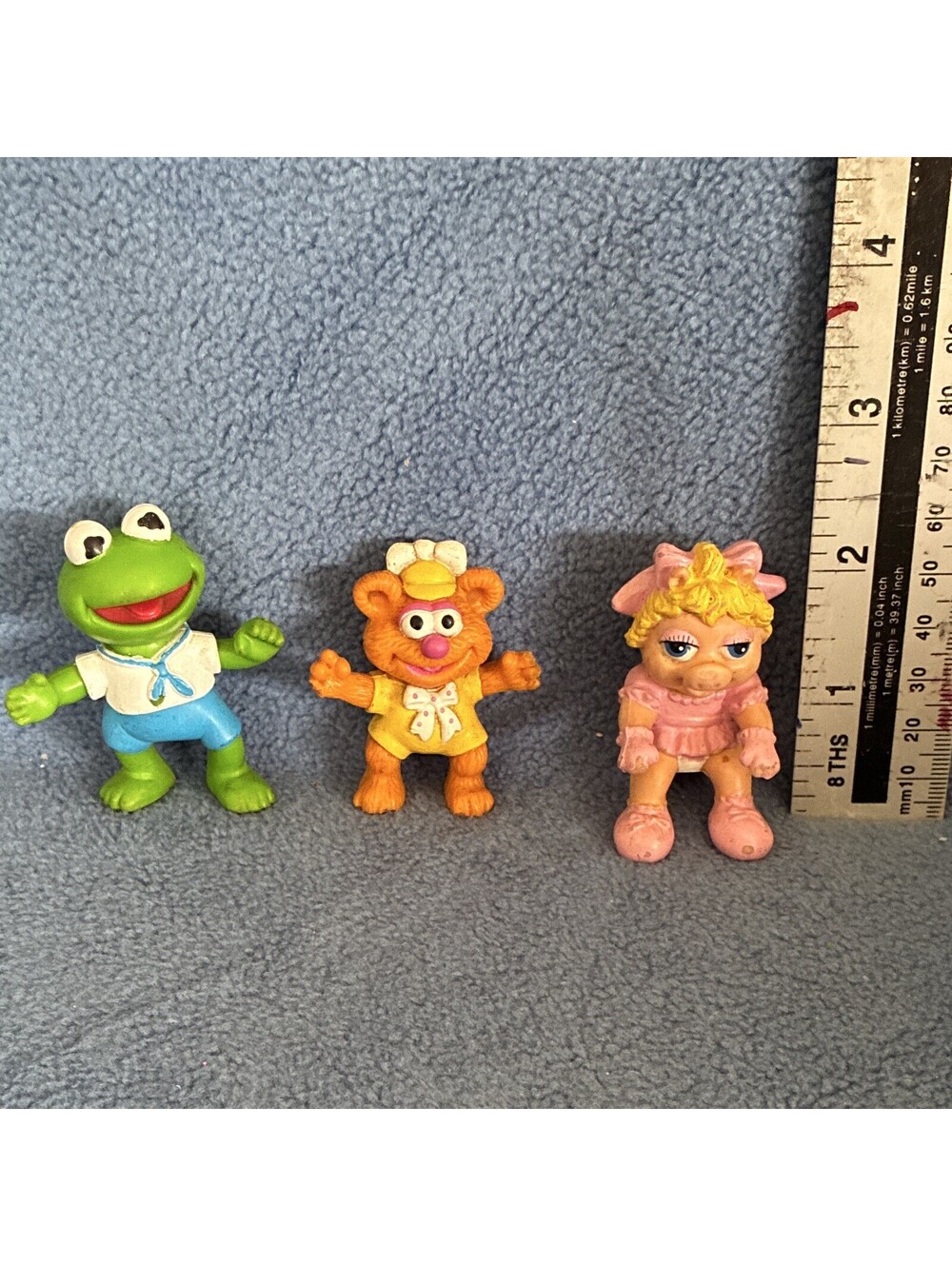 McDonald's Muppet Babies PVC Figure Lot of 3 Kermit Fozzie Miss Piggy 1988